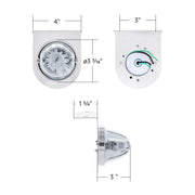 UltraBurst Glass Watermelon Light With Stainless Steel Light Bracket Kit-Amber LED/Clear Lens