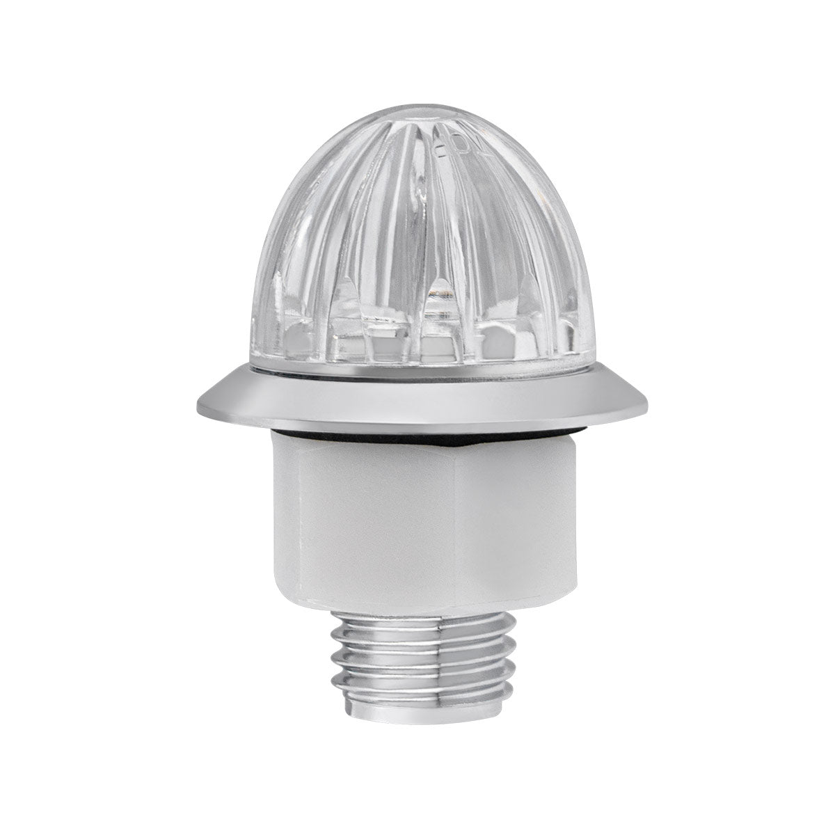 4 LED 1-1/8" Watermelon Double Fury Light With Clear Lens (Clearance/Marker) - Red & Blue LED