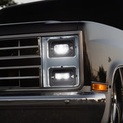 ULTRALIT - Heated 4" X 6" LED Headlight With Glass Lens & Aluminum Housing - High Beam - Black