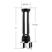 Thread-On Matte Black Sonoma Style Gearshift Knob With LED 9/10 Speed Adapter-Clear Crystal/White LED