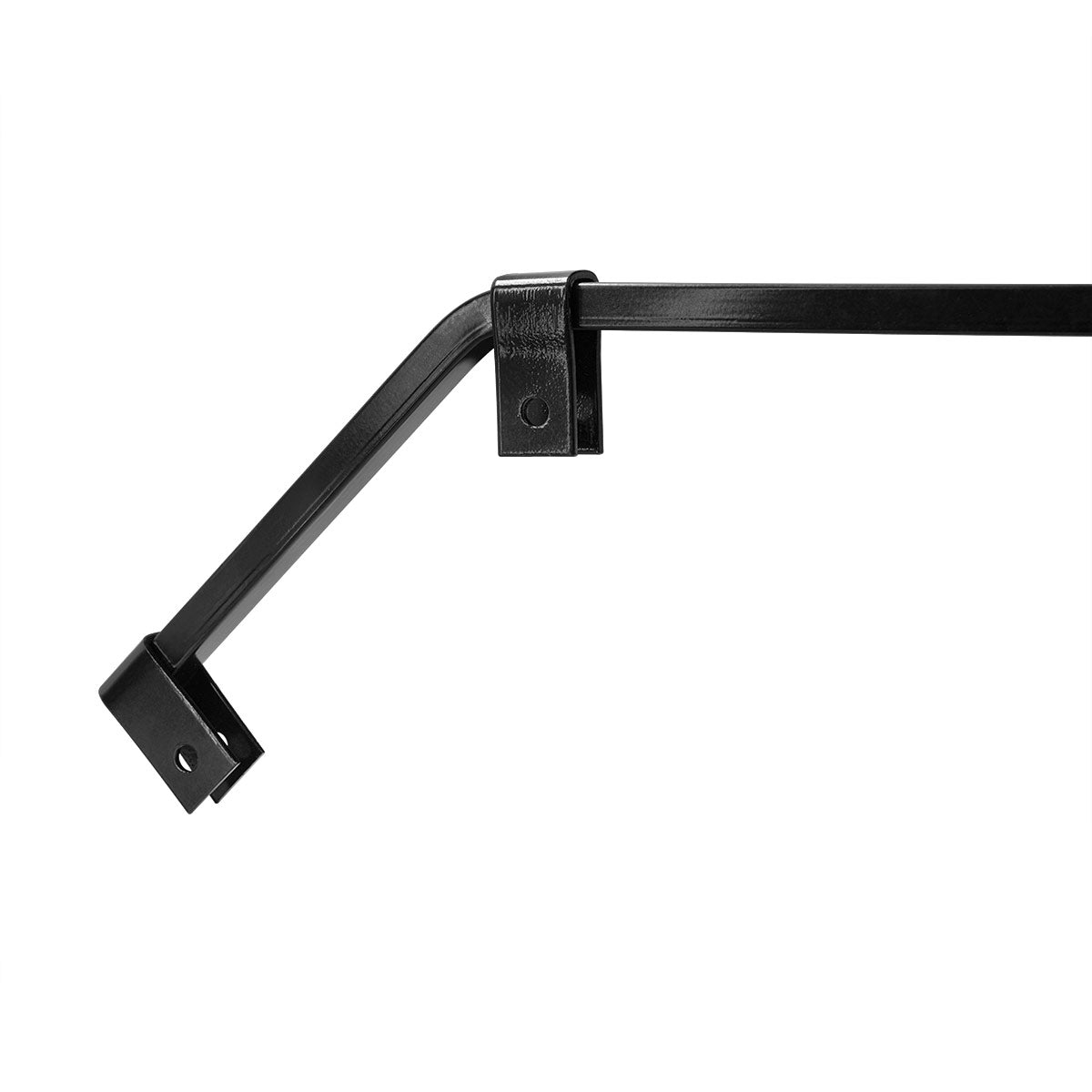 Black Angled Mud Flap Hangers With Mounting Hardware - No Coil (Pair)
