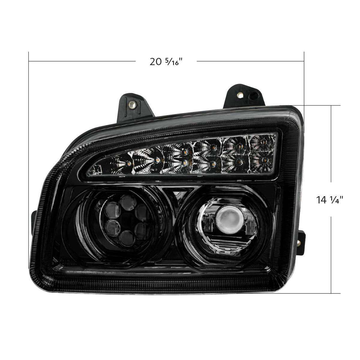 Blackout 11 LED Headlight For 2015-2024 Kenworth T880-Driver