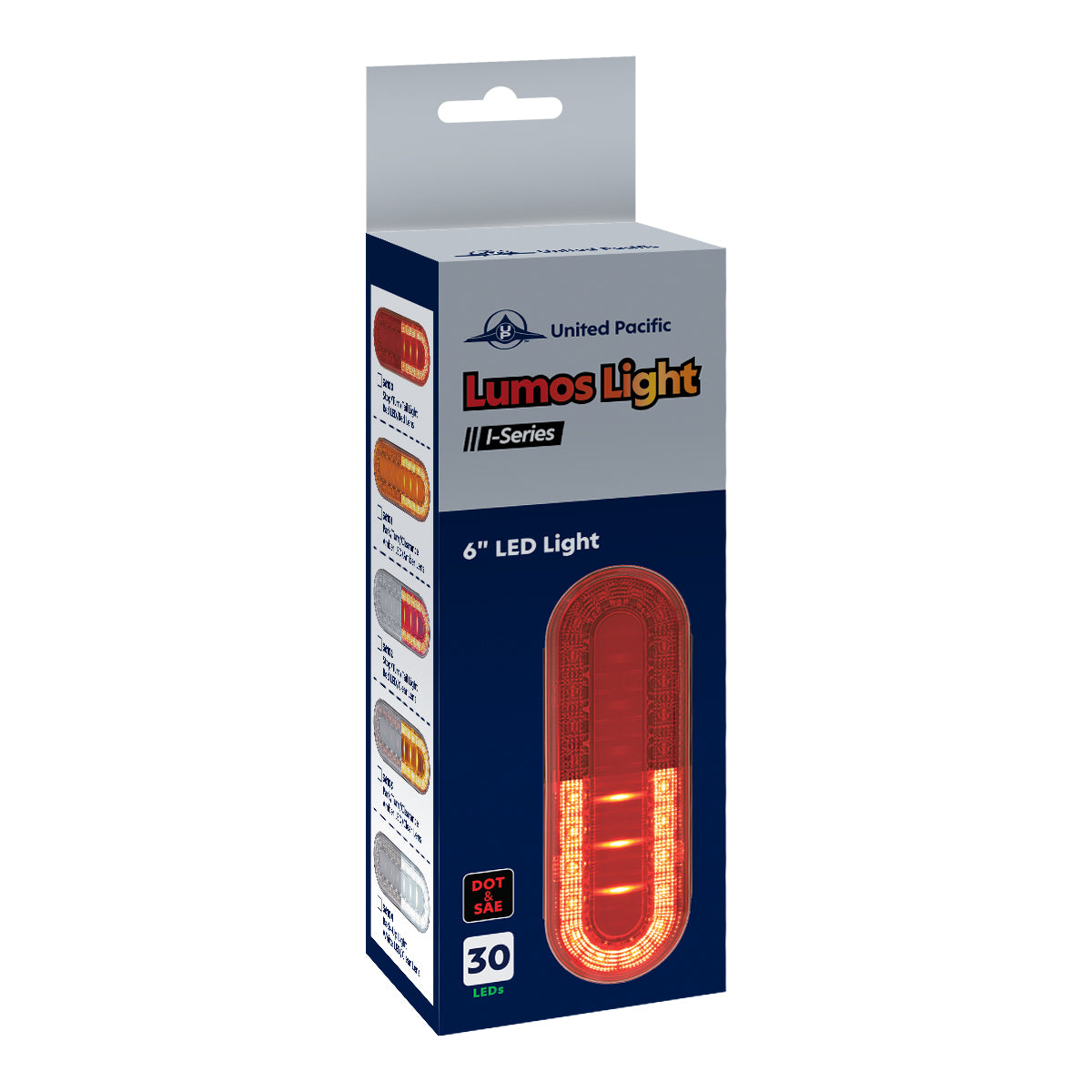30 LED 6" Oval Lumos Light I-Series (Turn Signal) - Amber LED/Clear Lens