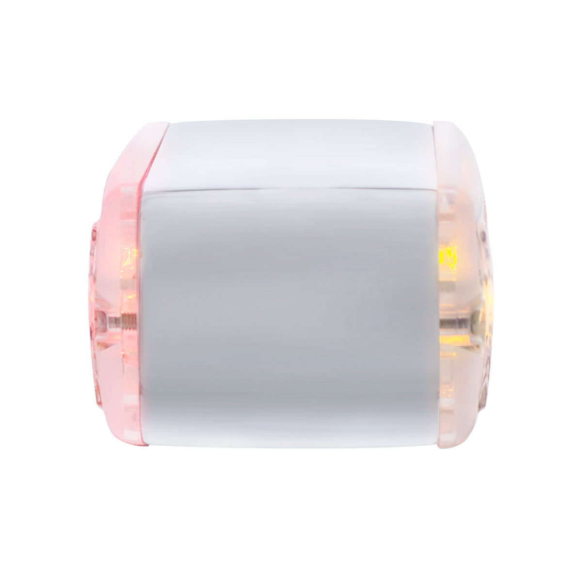 6 LED Single Function Double Face Light - Horizontal Mount - Amber & Red LED/Clear Lens