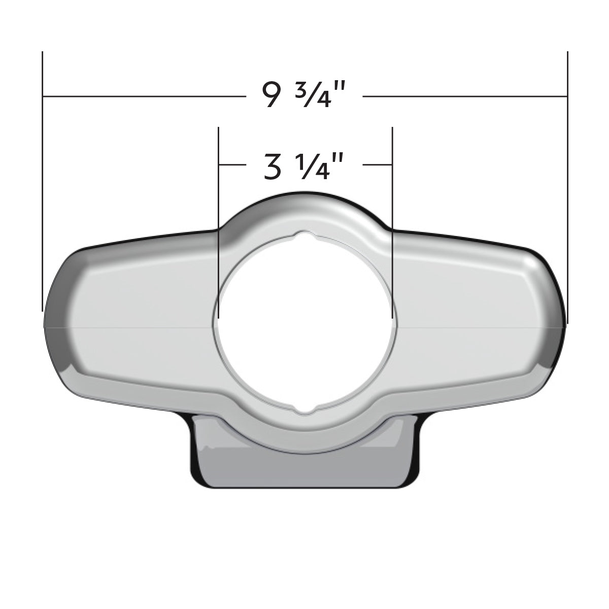 Chrome Plastic Upper Steering Column Cover For Peterbilt 379/378 (1998-2005), 335 (2005-2010), 330 (2000-2010)