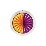 4 LED 1-1/8" Watermelon Double Fury Light With Clear Lens (Clearance/Marker) - Amber & Purple LED