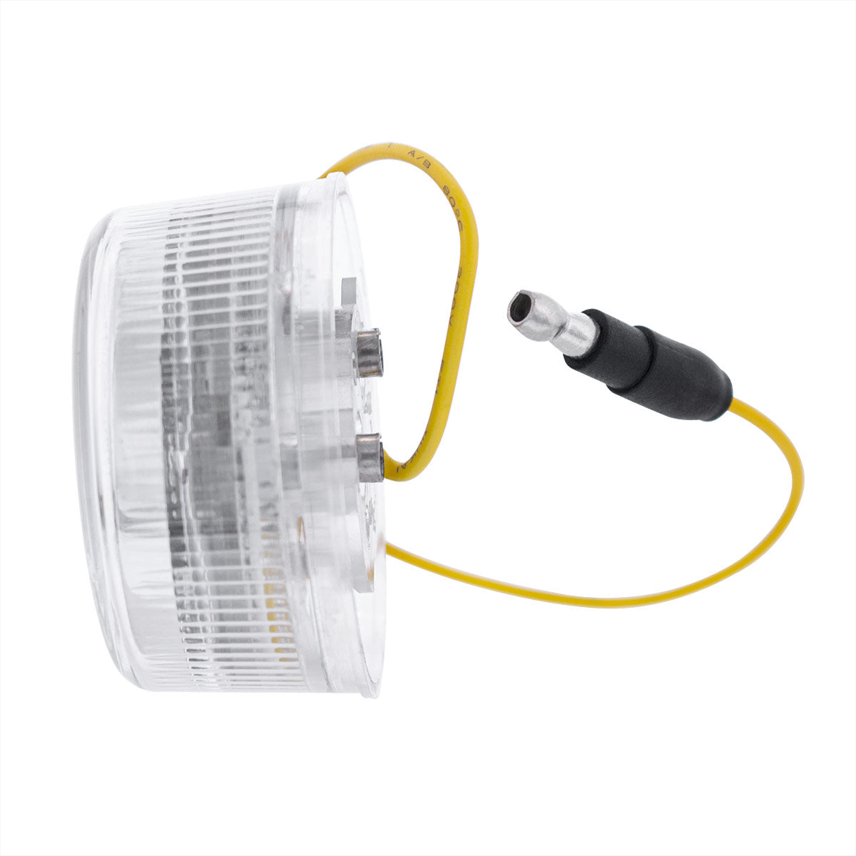 7 LED 2" Round Double Fury Light (Clearance/Marker) - Amber & White LED/Clear Lens