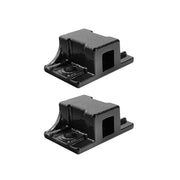 Black Angled Mud Flap Hangers With Mounting Hardware - No Coil (Pair)