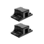 Black Straight Mud Flap Hangers With Mounting Hardware - No Coil (Pair)