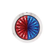 4 LED 1-1/8" Watermelon Double Fury Light With Clear Lens (Clearance/Marker) - Red & Blue LED