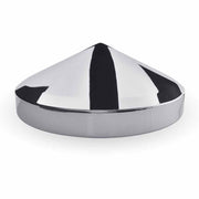 8" Diameter Chrome Metal Rear Pointed Hubcap