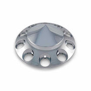 Chrome ABS Plastic Front Pointed Axle Cover with Removable Hubcap - Nut Covers NOT INCLUDED