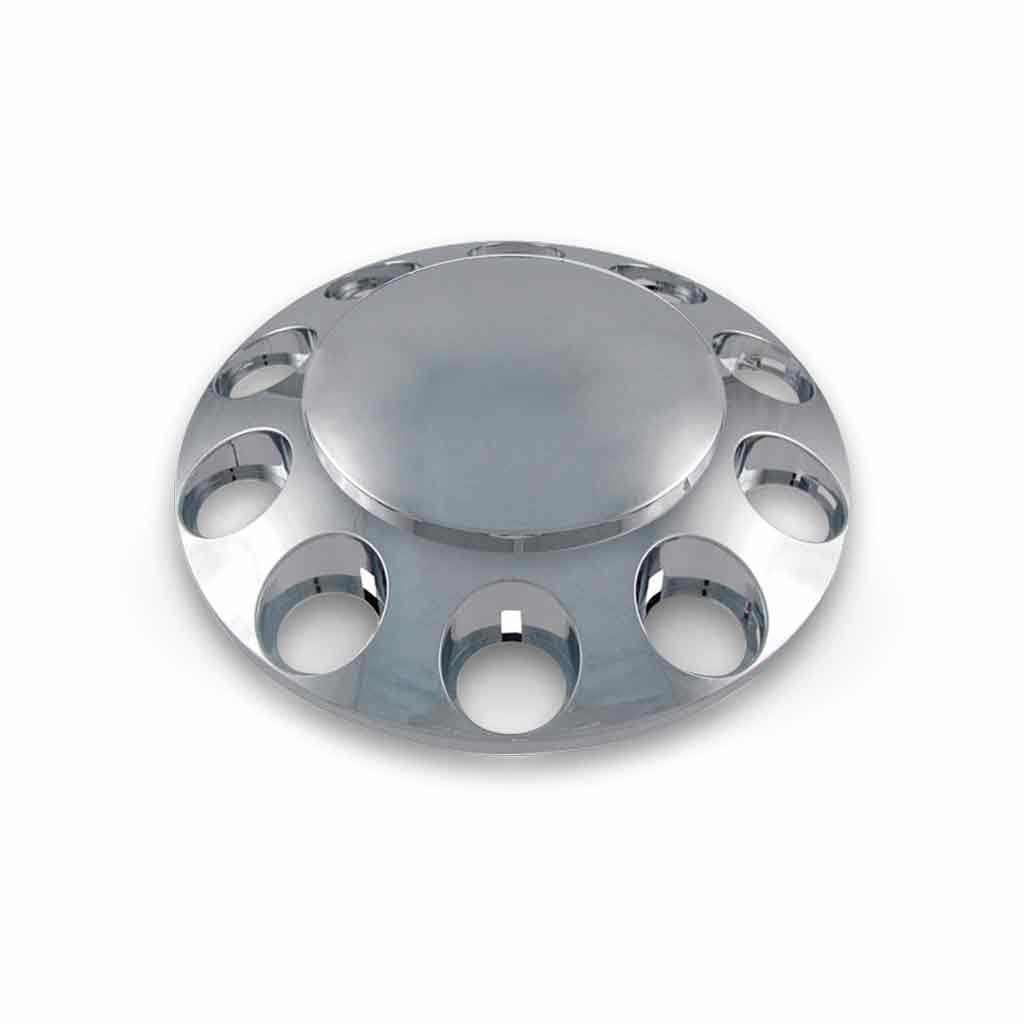 Chrome ABS Plastic Front Axle Cover with Removable Hubcap - Nut Covers NOT INCLUDED