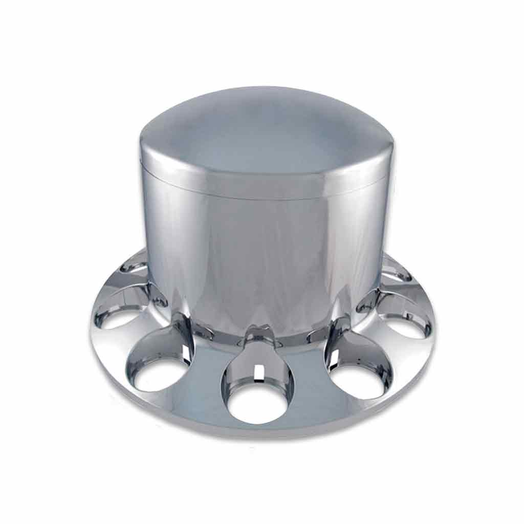 Chrome ABS Plastic Rear Axle Cover with Removable Hubcap - Nut Covers NOT INCLUDED