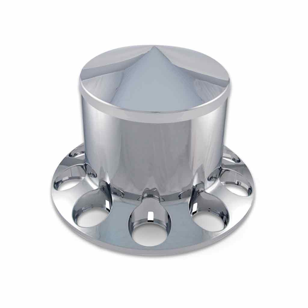 Chrome ABS Plastic Rear Pointed Axle Cover Kit with Removable Center Cap