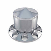 Chrome ABS Plastic Rear Pointed Axle Cover Kit with Removable Center Cap