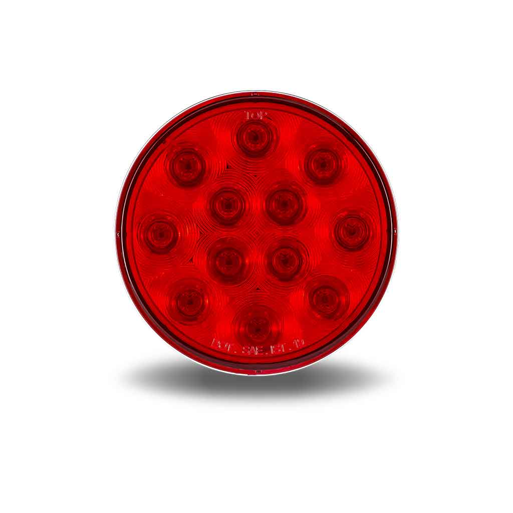 4" ROUND LED STOP, TURN & TAIL LIGHT (RED LENS) 12 DIODES
