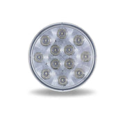 4" ROUND DUAL STOP, TURN, TAIL & WHITE BACK UP LIGHT (CLEAR LENS-RED TO WHITE) 12 DIODES