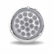 4" Dual Revolution Red Stop, Turn & Tail to Blue Auxiliary LED Light with Flange Mount