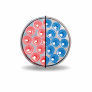 4" Dual Revolution Red Stop, Turn & Tail to Blue Auxiliary LED Light