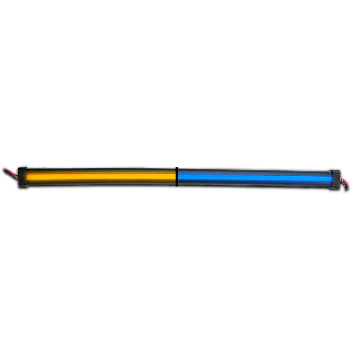 12" Glow Series Dual Strip Light - Center Shine - Amber/Blue
