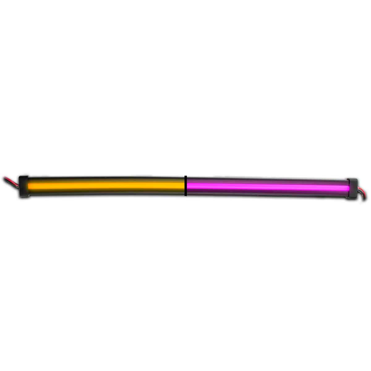 12" Glow Series Dual Strip Light - Center Shine - Amber/Purple