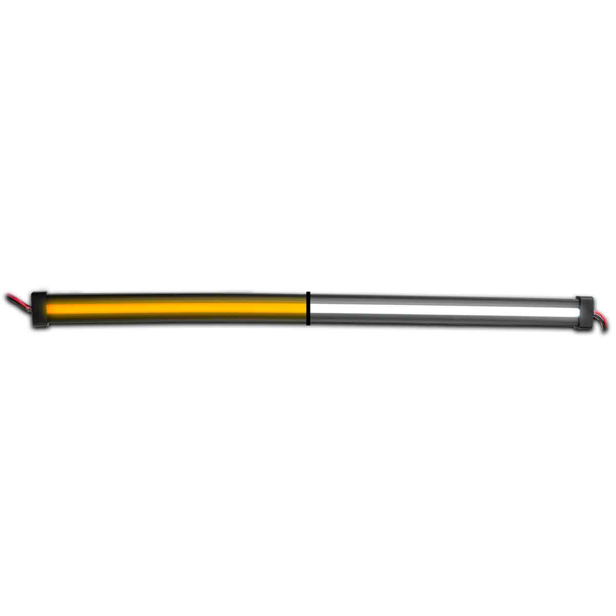 12" Glow Series Dual Strip Light - Center Shine - Amber/White