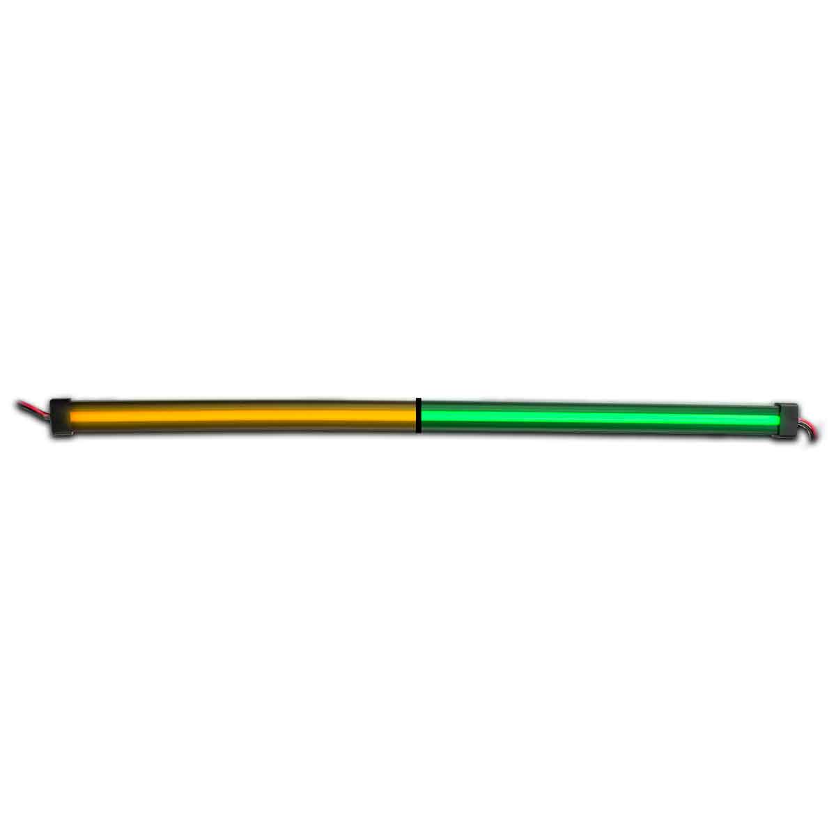 24" Glow Series Dual Strip Light - Center Shine - Amber/Green