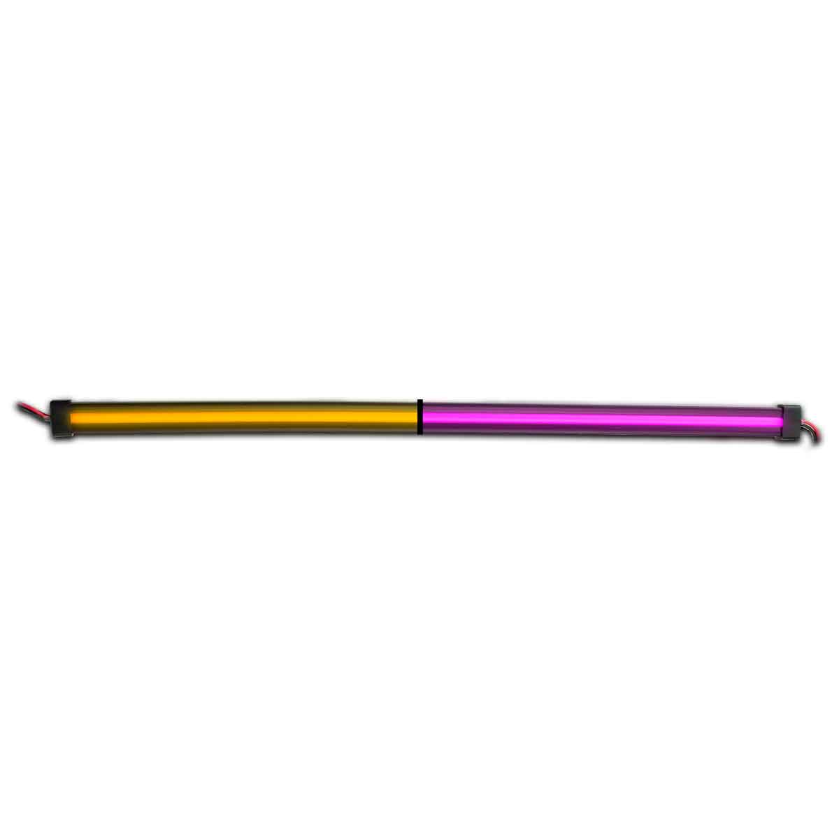24" Glow Series Dual Strip Light - Center Shine - Amber/Purple