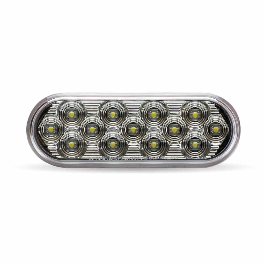 White Back Up LED Oval Mirror Light